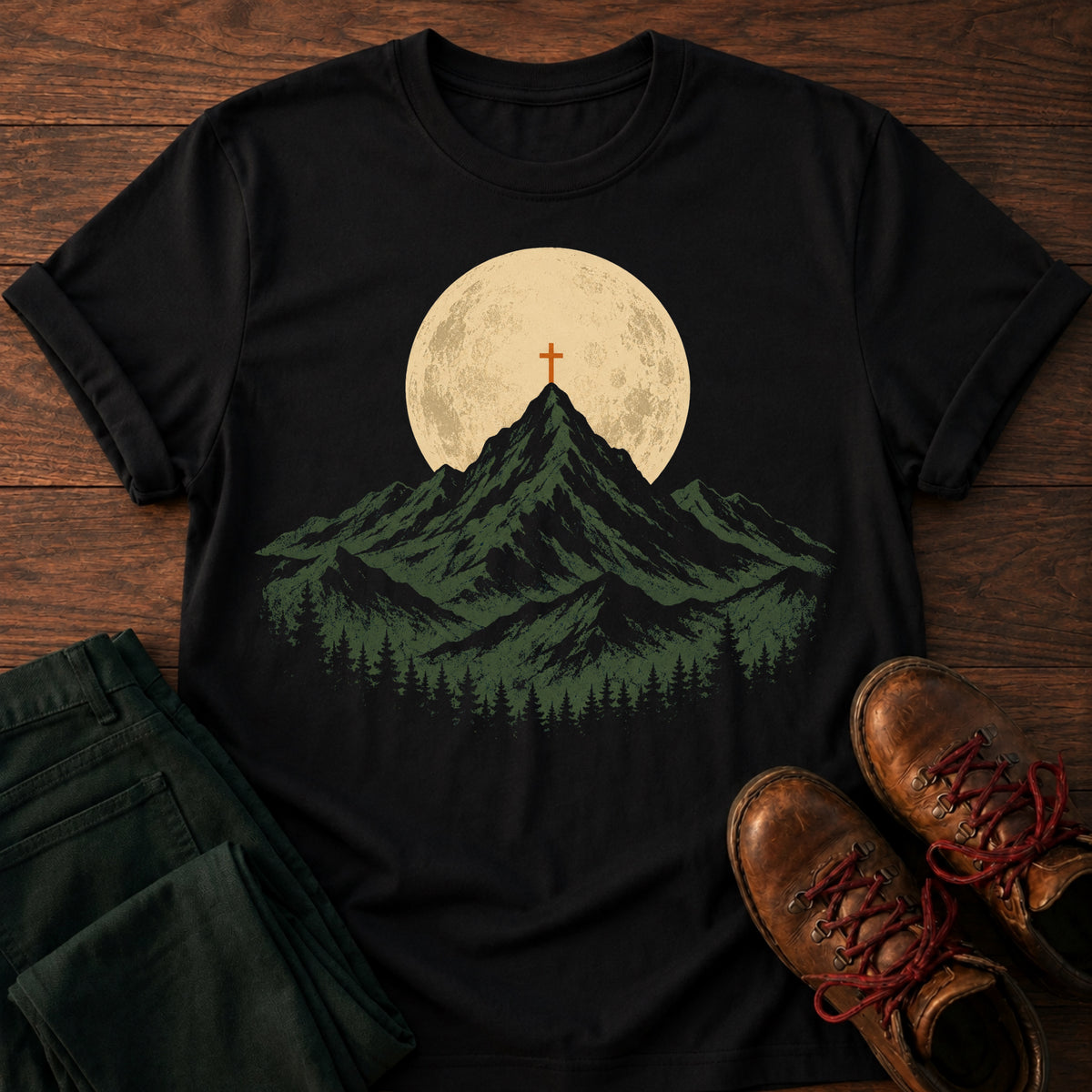 Moon Lit Cross T-Shirt