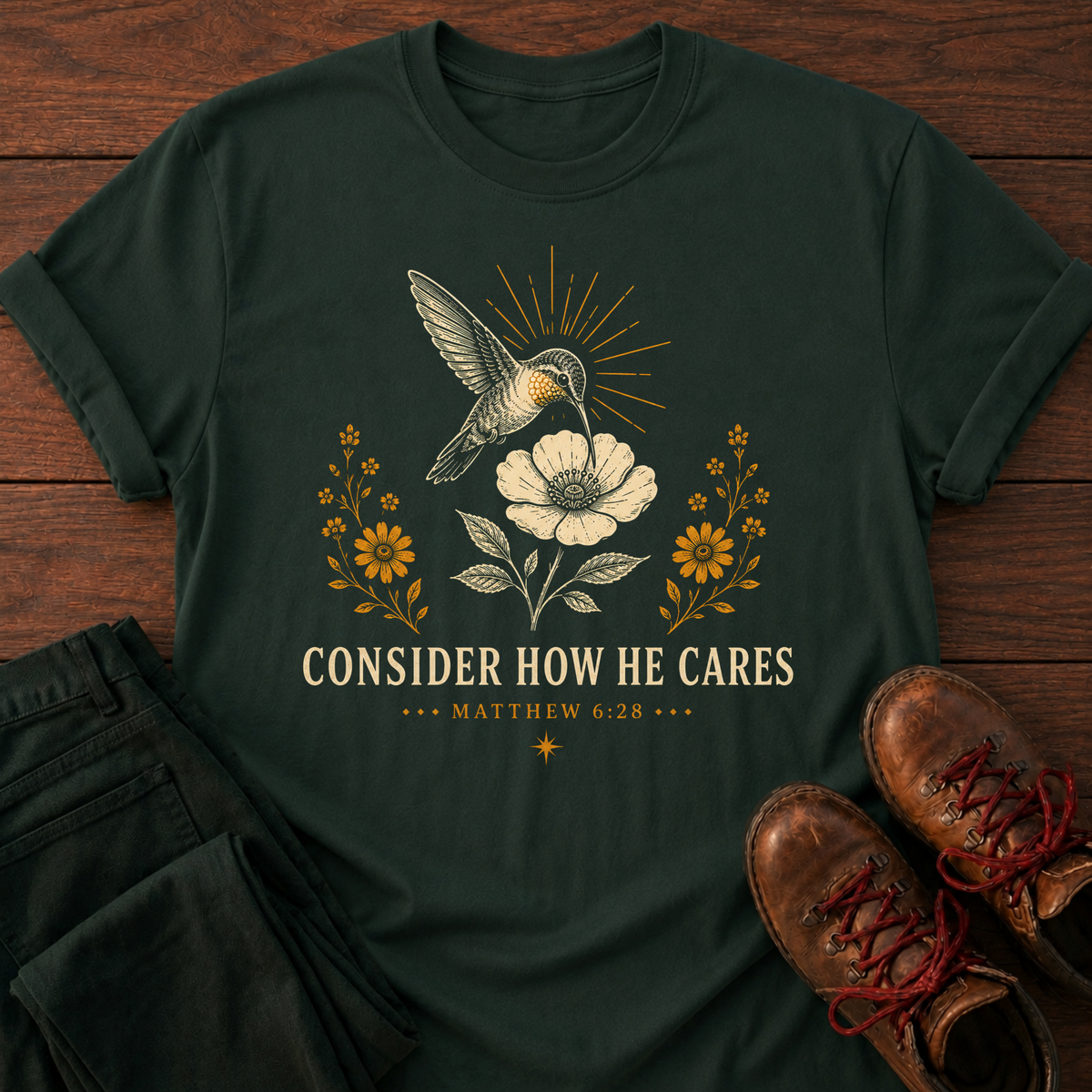 How He Cares T-Shirt
