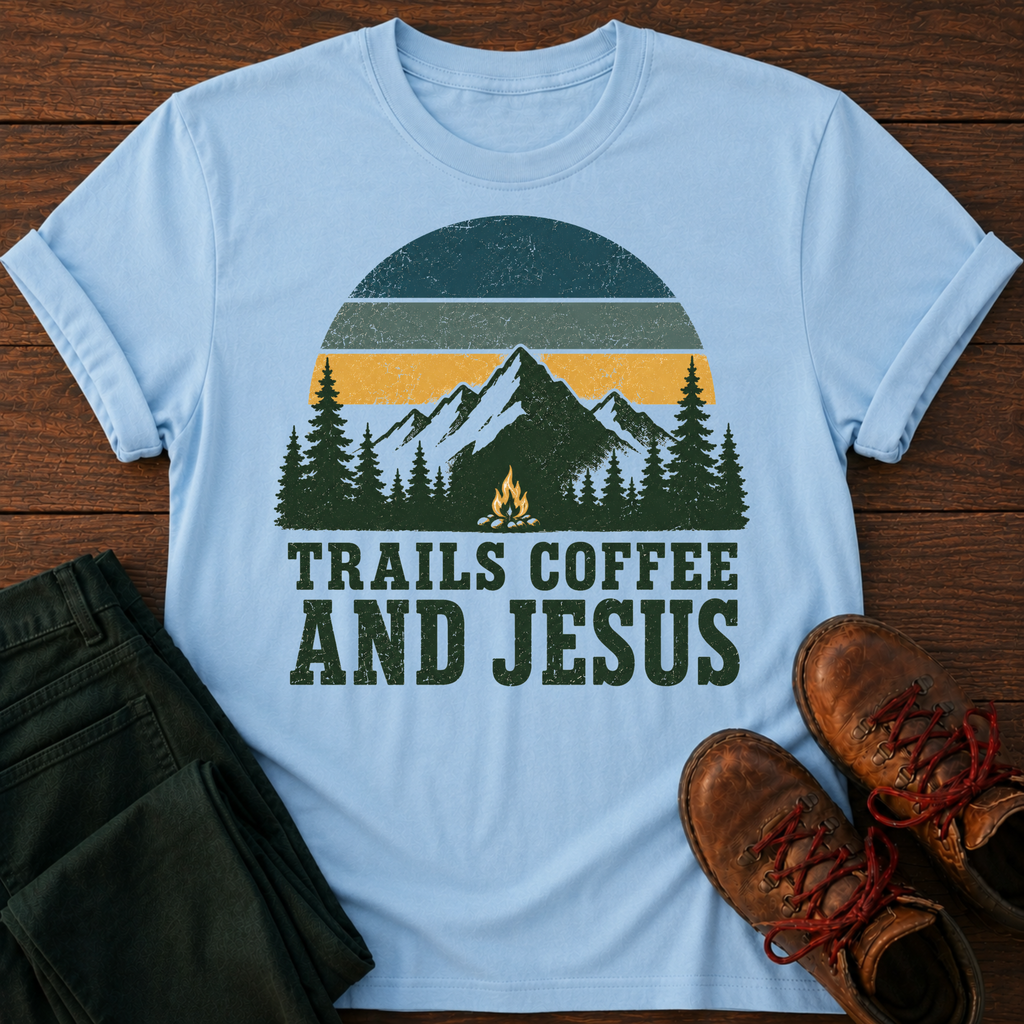 Trails, Coffee & Jesus T-Shirt
