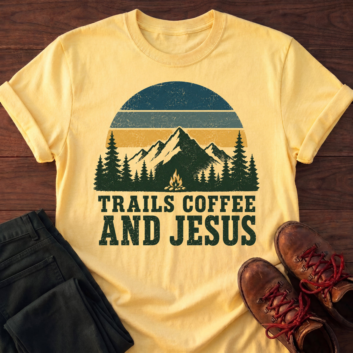 Trails, Coffee & Jesus T-Shirt