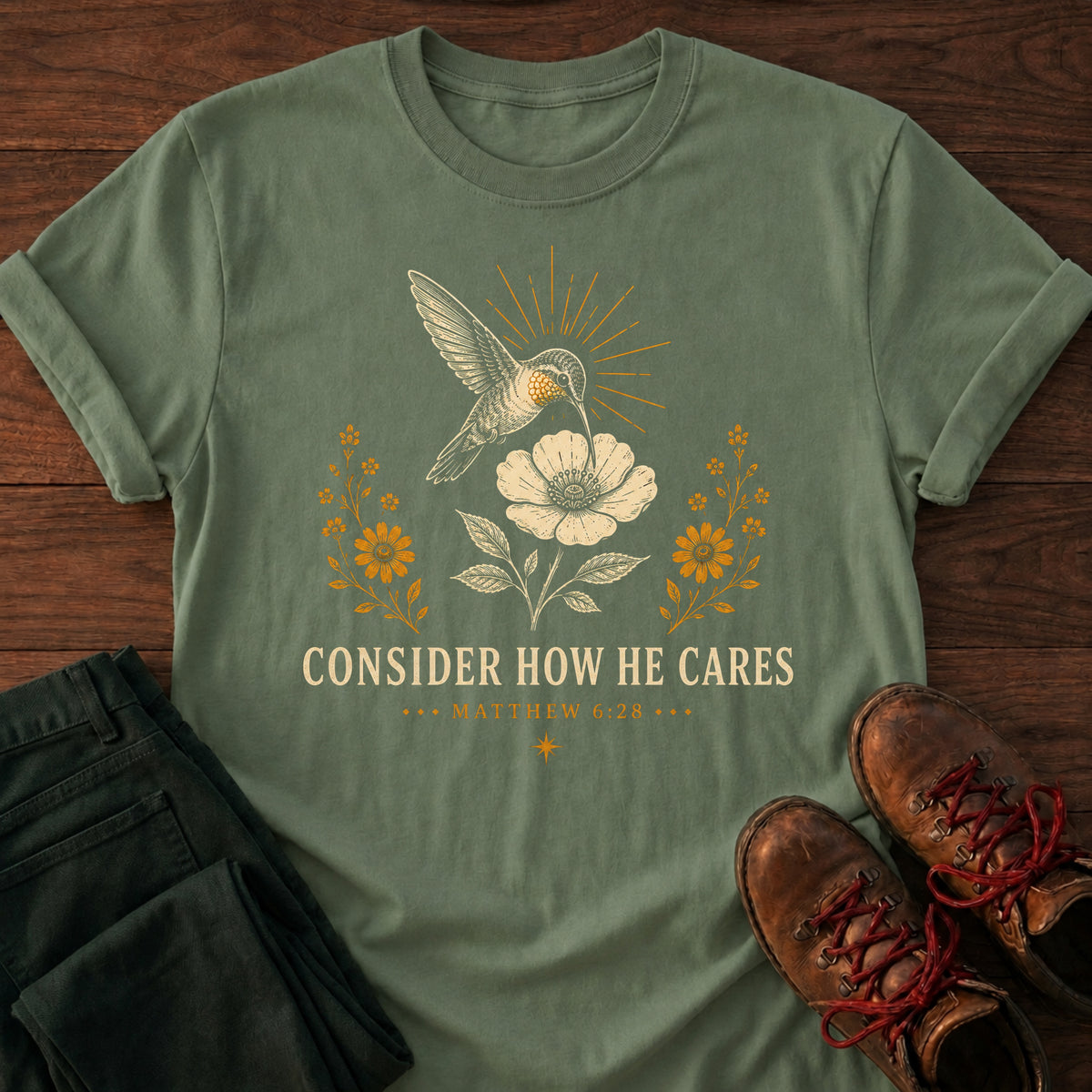 How He Cares T-Shirt