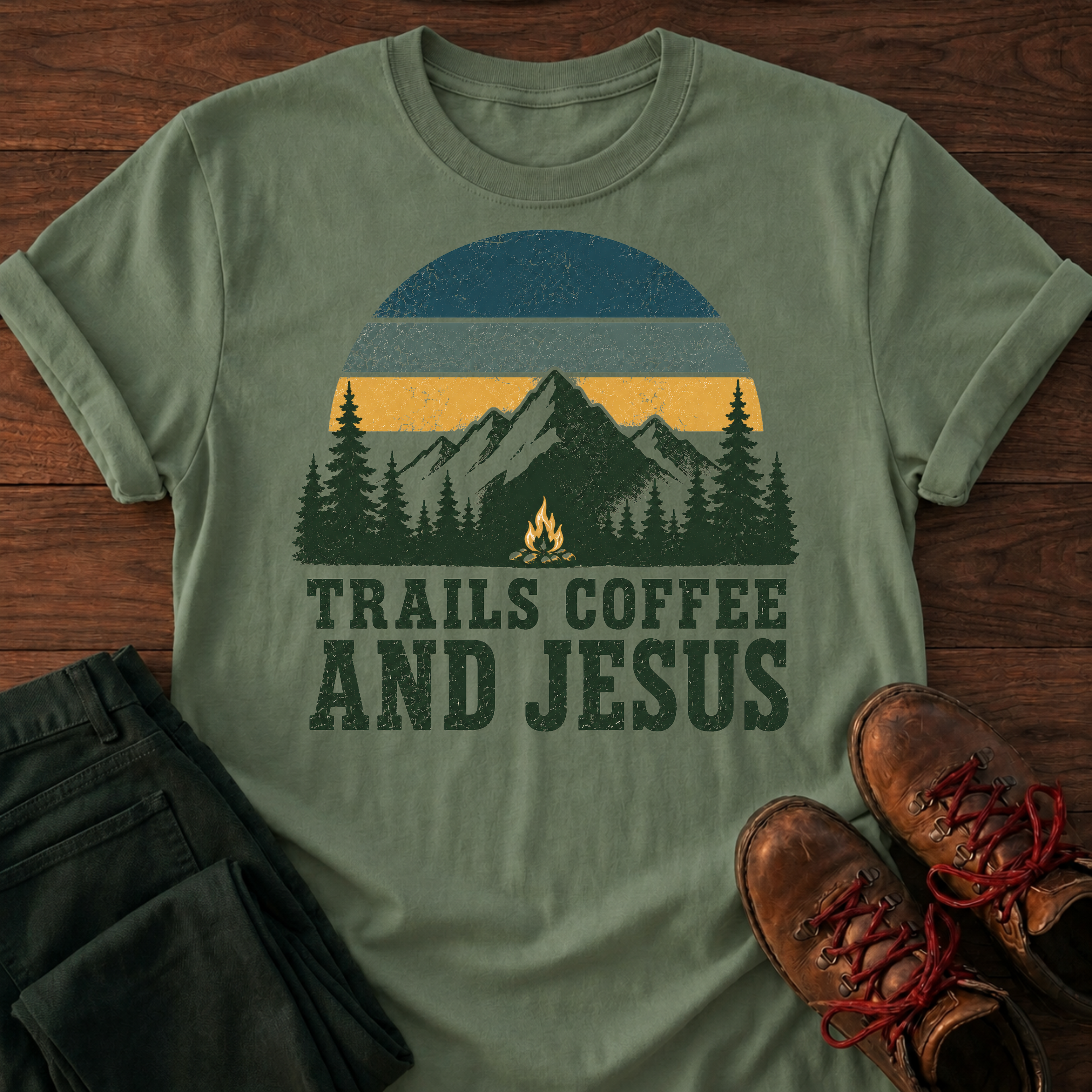 Trails, Coffee & Jesus T-Shirt