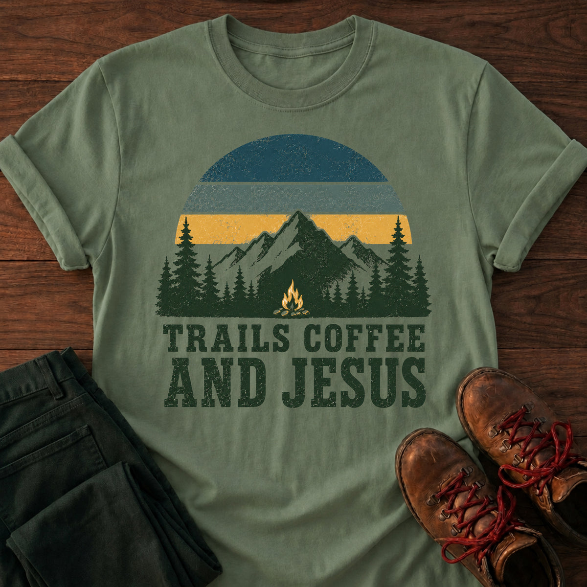 Trails, Coffee & Jesus T-Shirt
