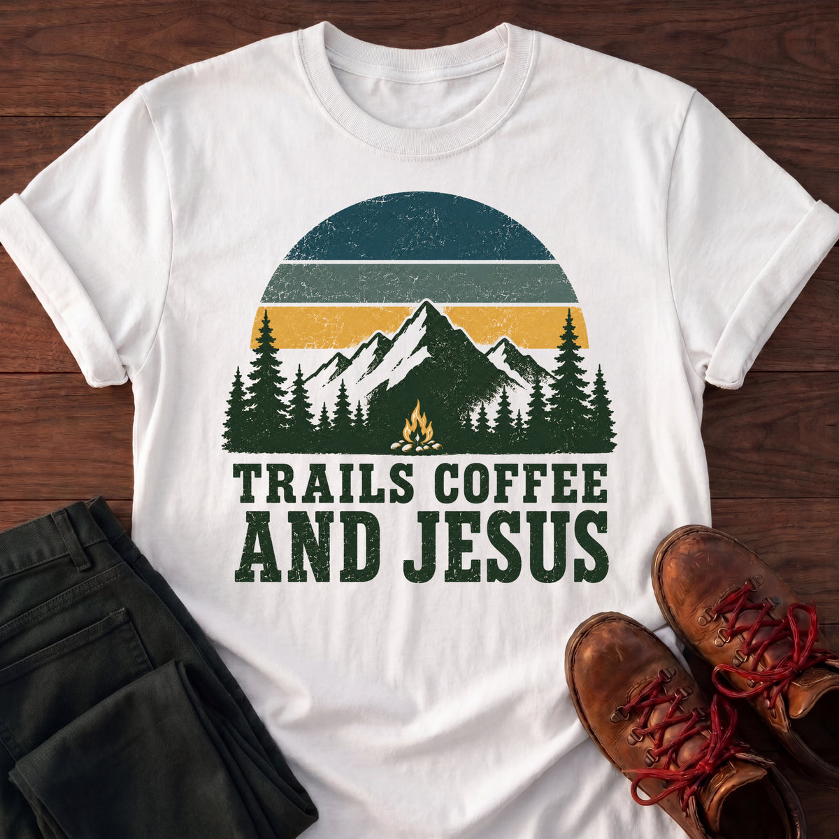 Trails, Coffee & Jesus T-Shirt