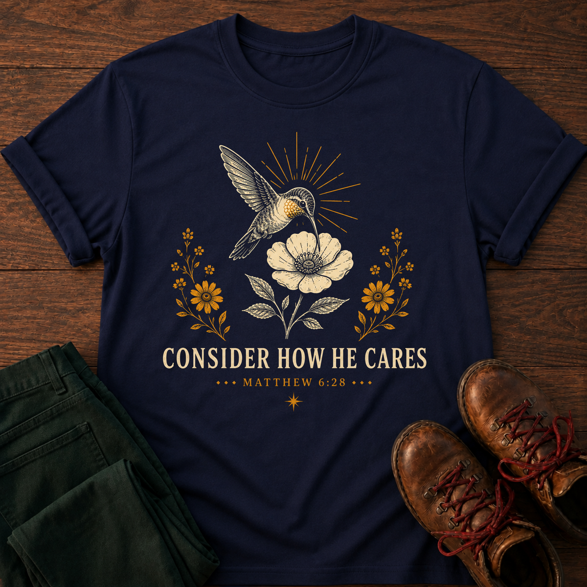 How He Cares T-Shirt