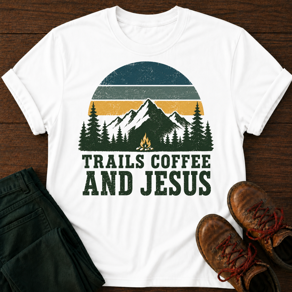 Trails, Coffee & Jesus T-Shirt